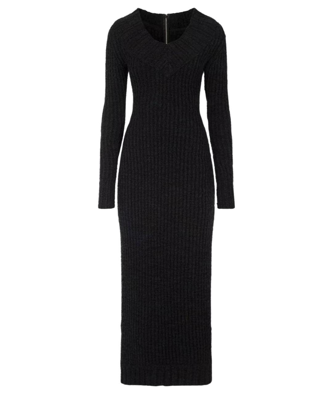 DOLCE&GABBANA Черное шерстяное повседневное платье, фото 1