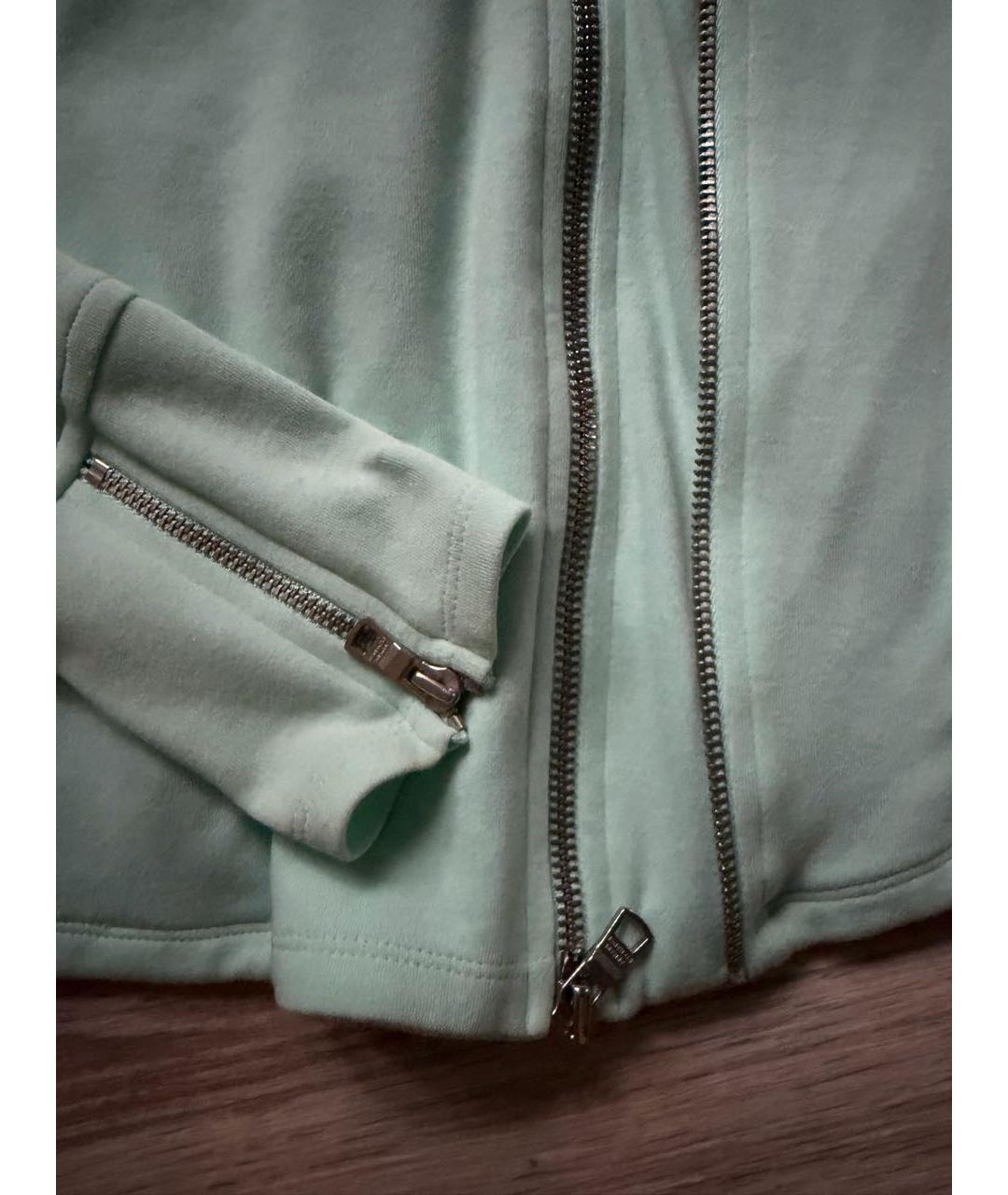 ARMANI EXCHANGE Бирюзовый хлопко-эластановый жакет/пиджак, фото 4