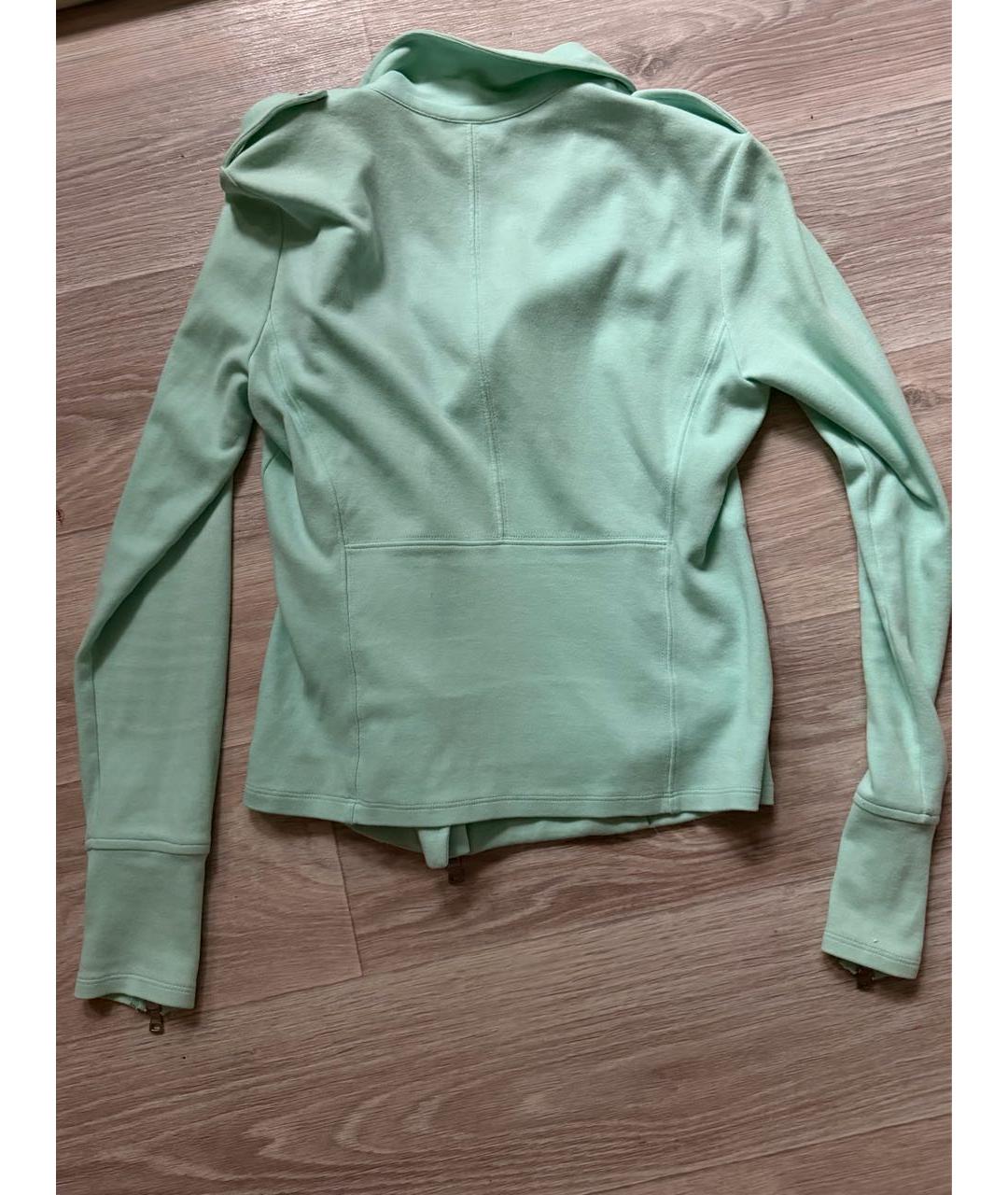 ARMANI EXCHANGE Бирюзовый хлопко-эластановый жакет/пиджак, фото 2