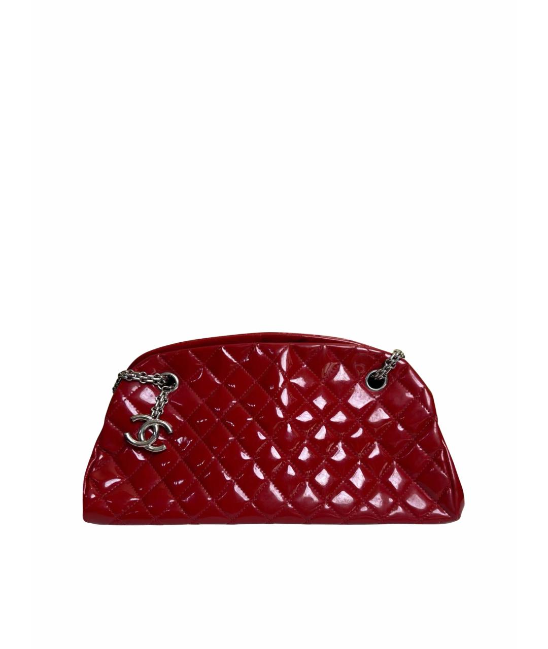CHANEL Красная сумка через плечо из лакированной кожи, фото 1
