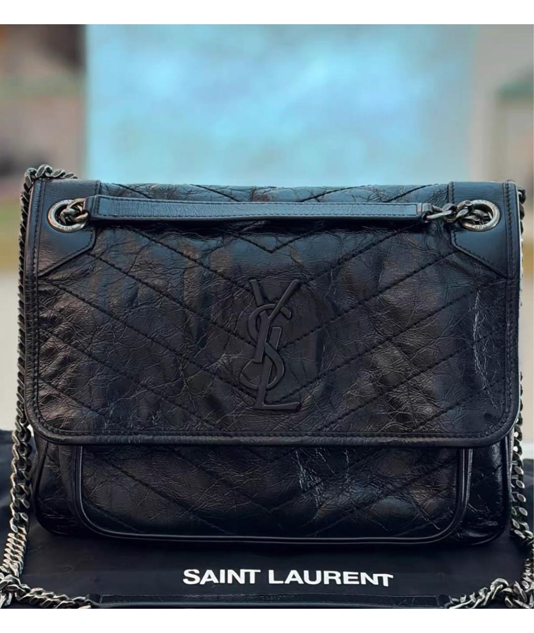 SAINT LAURENT Кожаная сумка тоут, фото 8