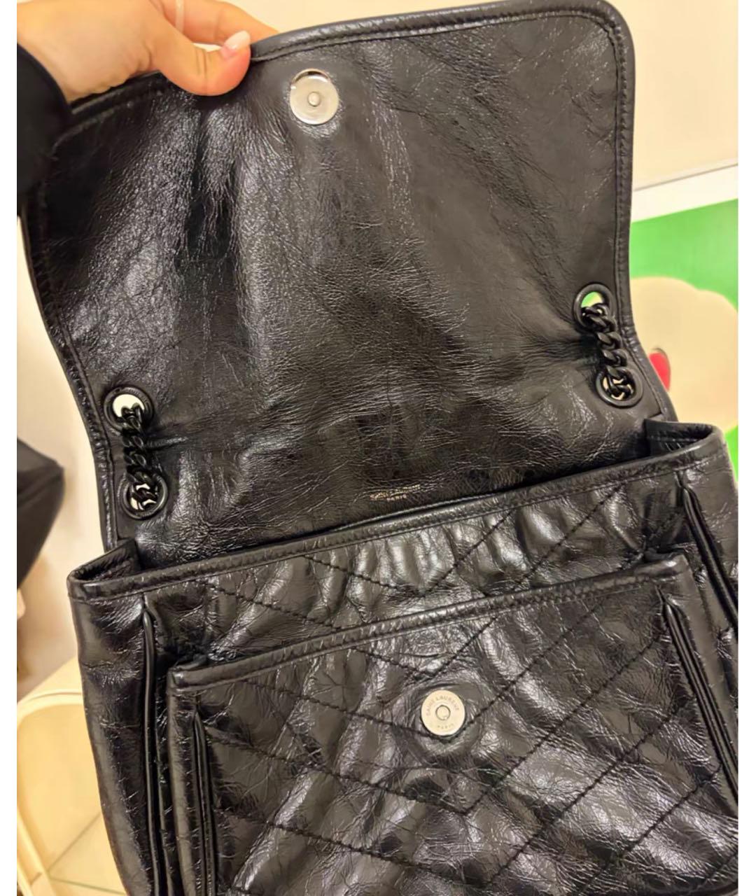 SAINT LAURENT Кожаная сумка тоут, фото 7