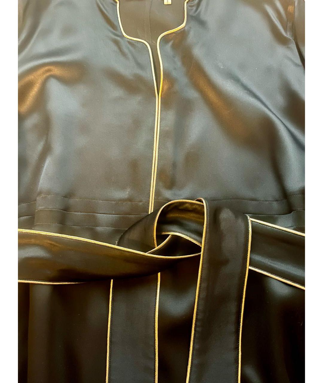 SAINT LAURENT Черное шелковое платье, фото 4