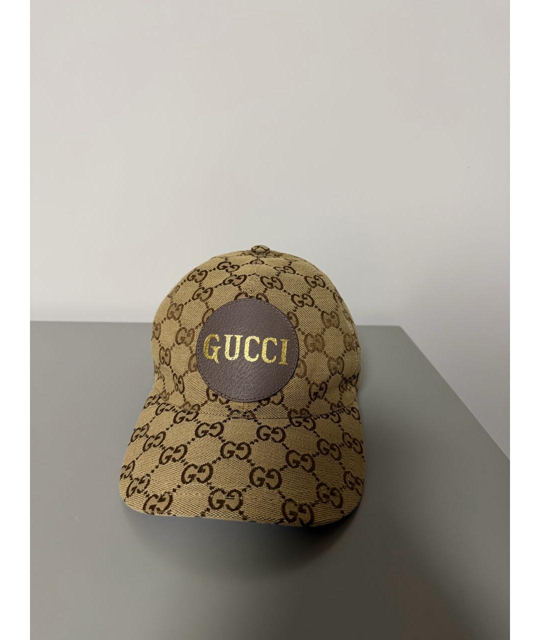 GUCCI Бежевая хлопковая кепка/бейсболка, фото 5