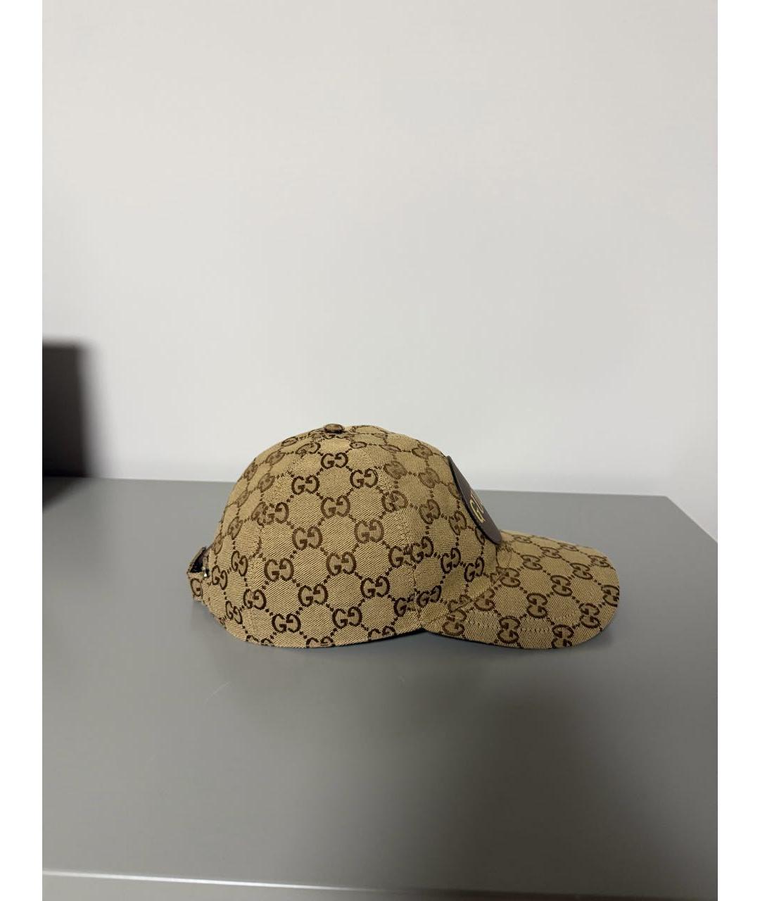 GUCCI Бежевая хлопковая кепка/бейсболка, фото 2