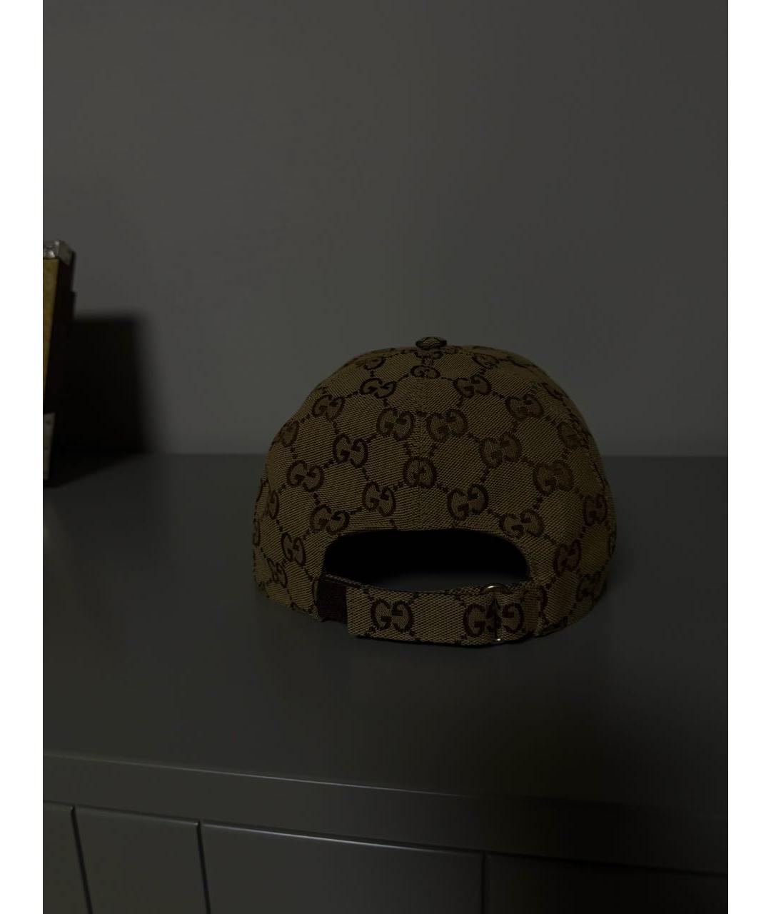 GUCCI Бежевая хлопковая кепка/бейсболка, фото 3