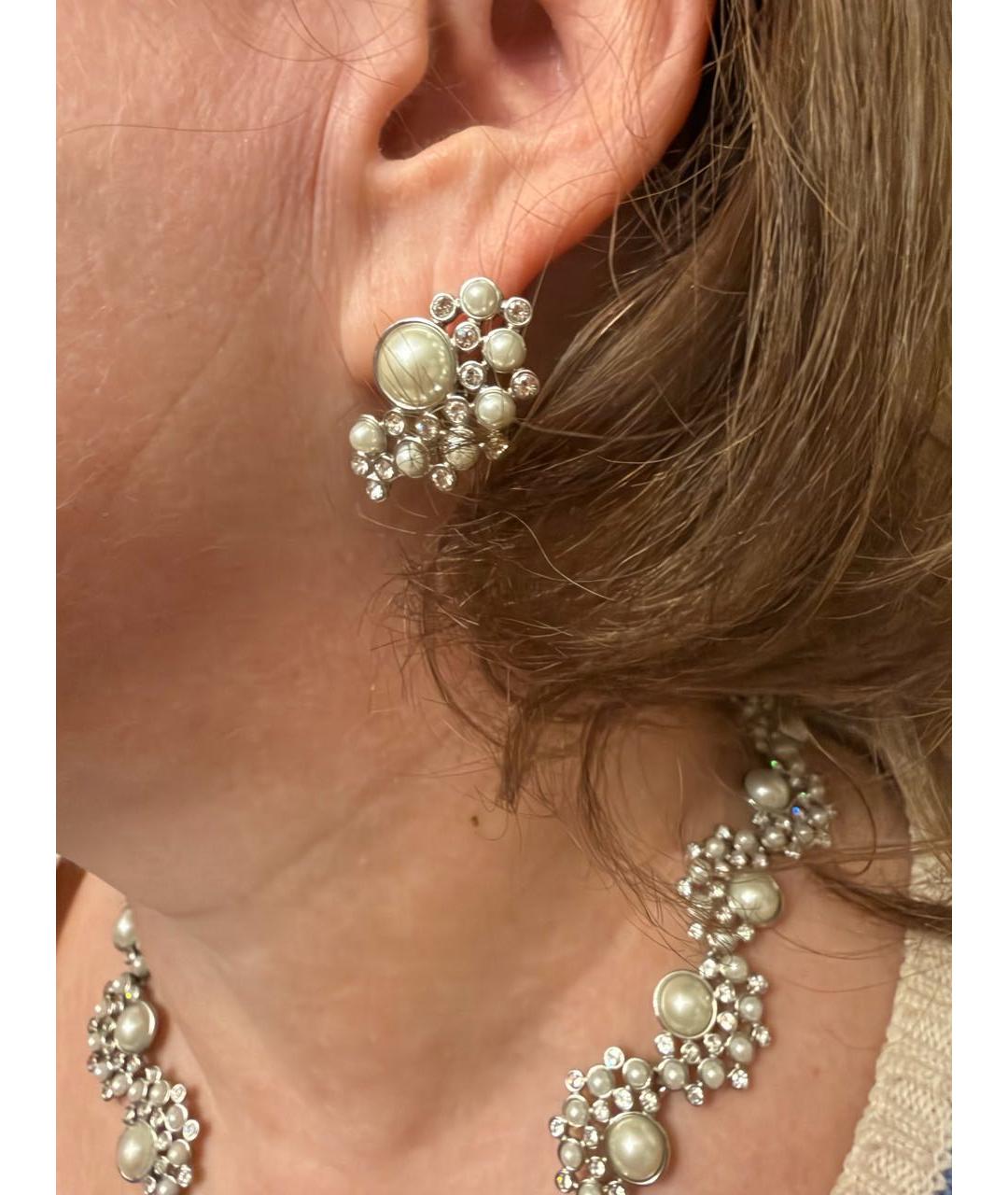 GIVENCHY Белое с серебряным покрытием колье, фото 7