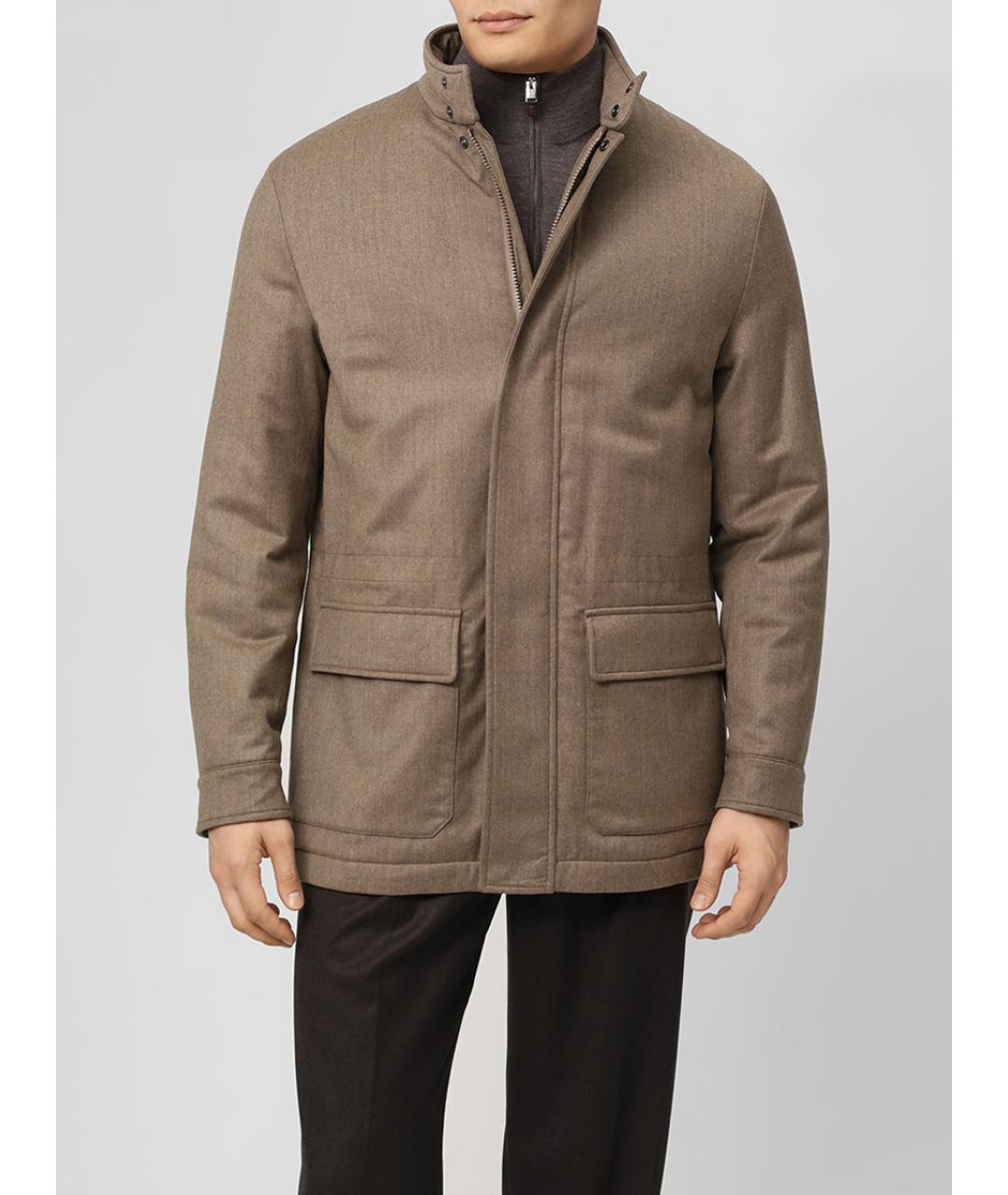 CANALI Бежевая шерстяная куртка, фото 4