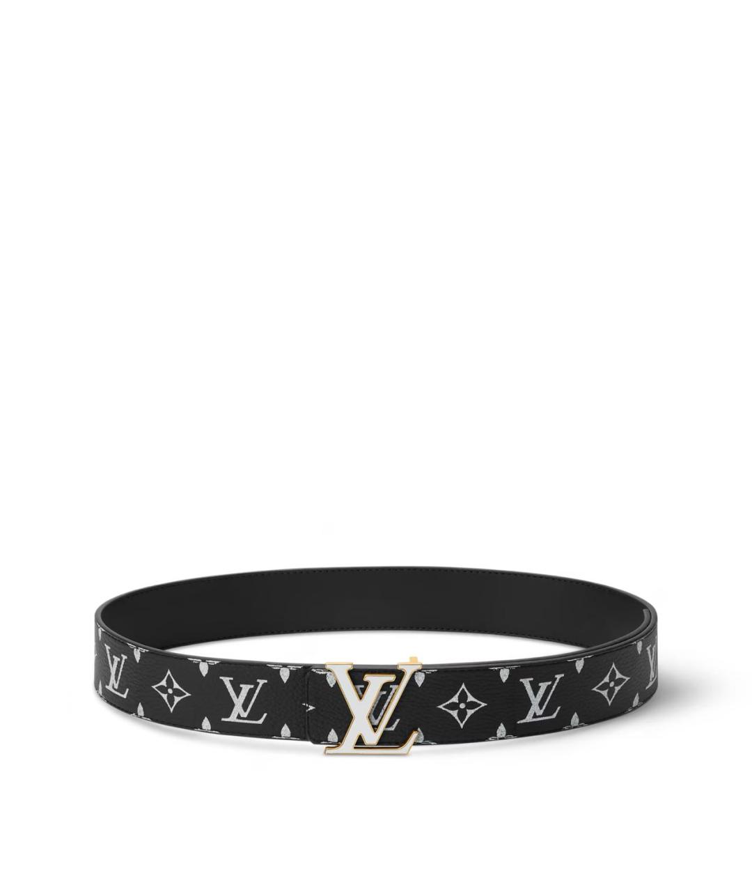 LOUIS VUITTON Черный кожаный ремень, фото 1