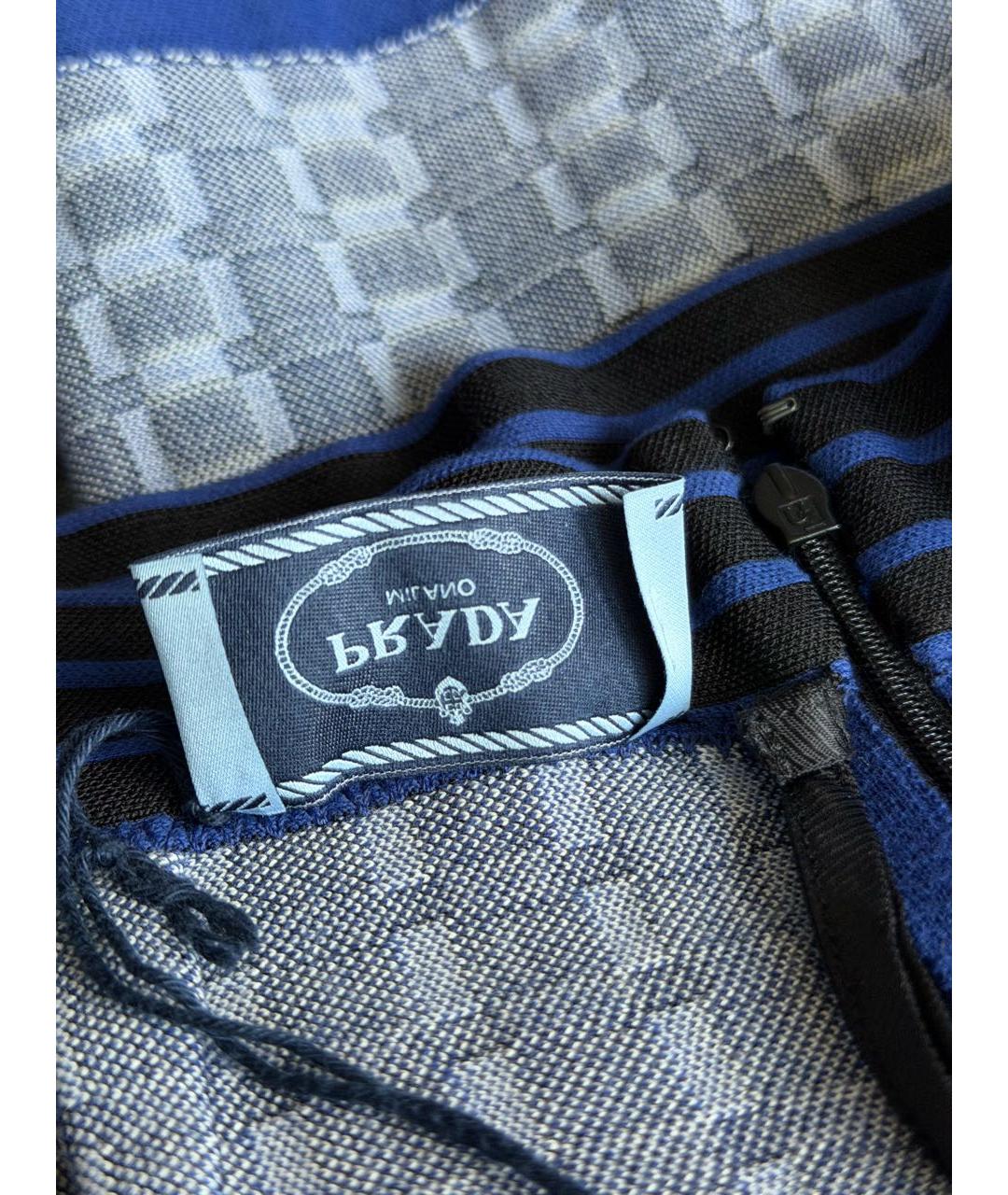 PRADA Синяя хлопковая юбка мини, фото 6