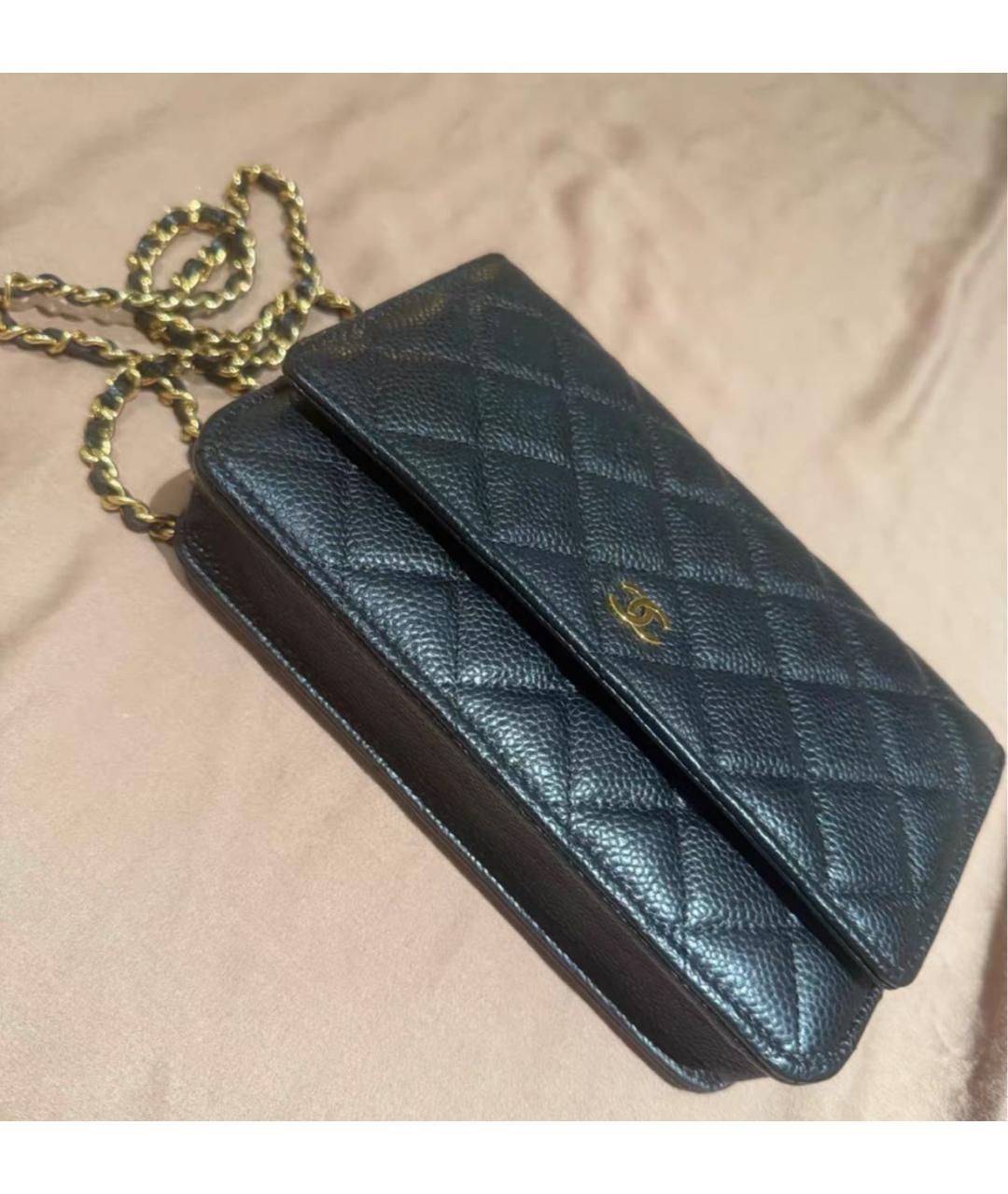 CHANEL Хаки кожаная сумка через плечо, фото 4