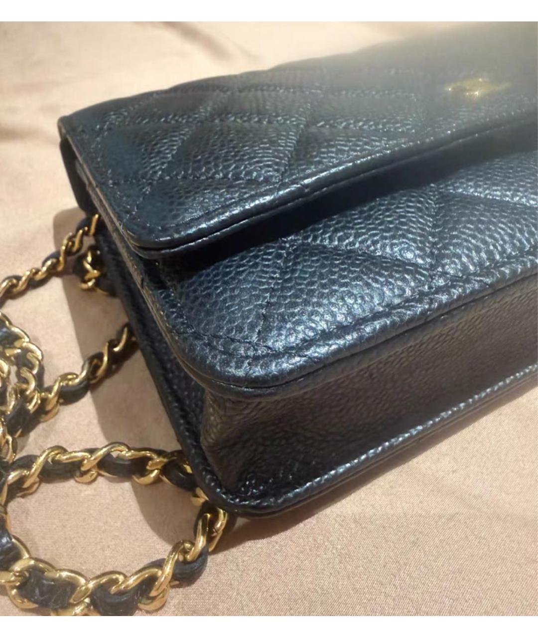 CHANEL Хаки кожаная сумка через плечо, фото 6