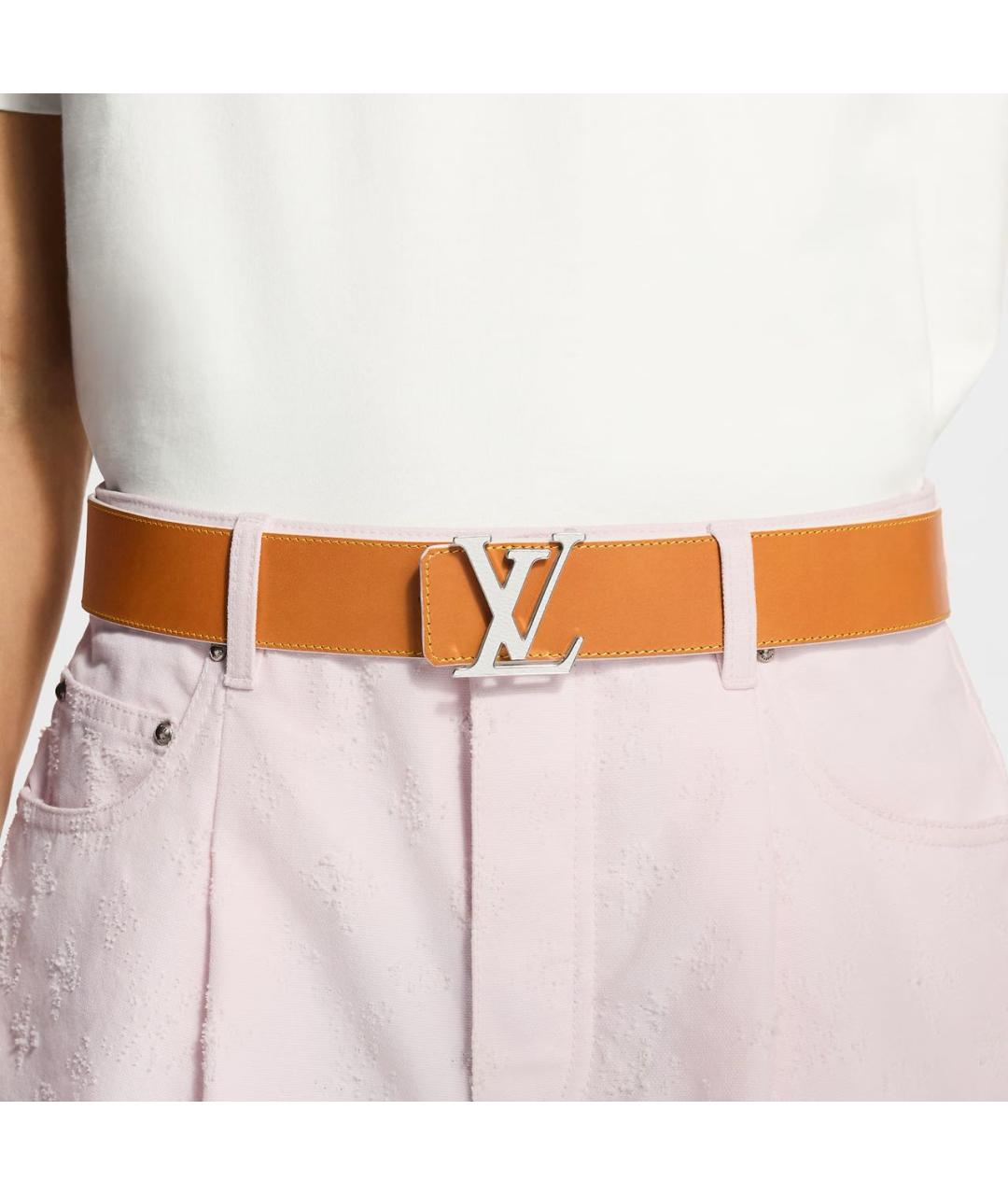 LOUIS VUITTON Белый ремень, фото 5
