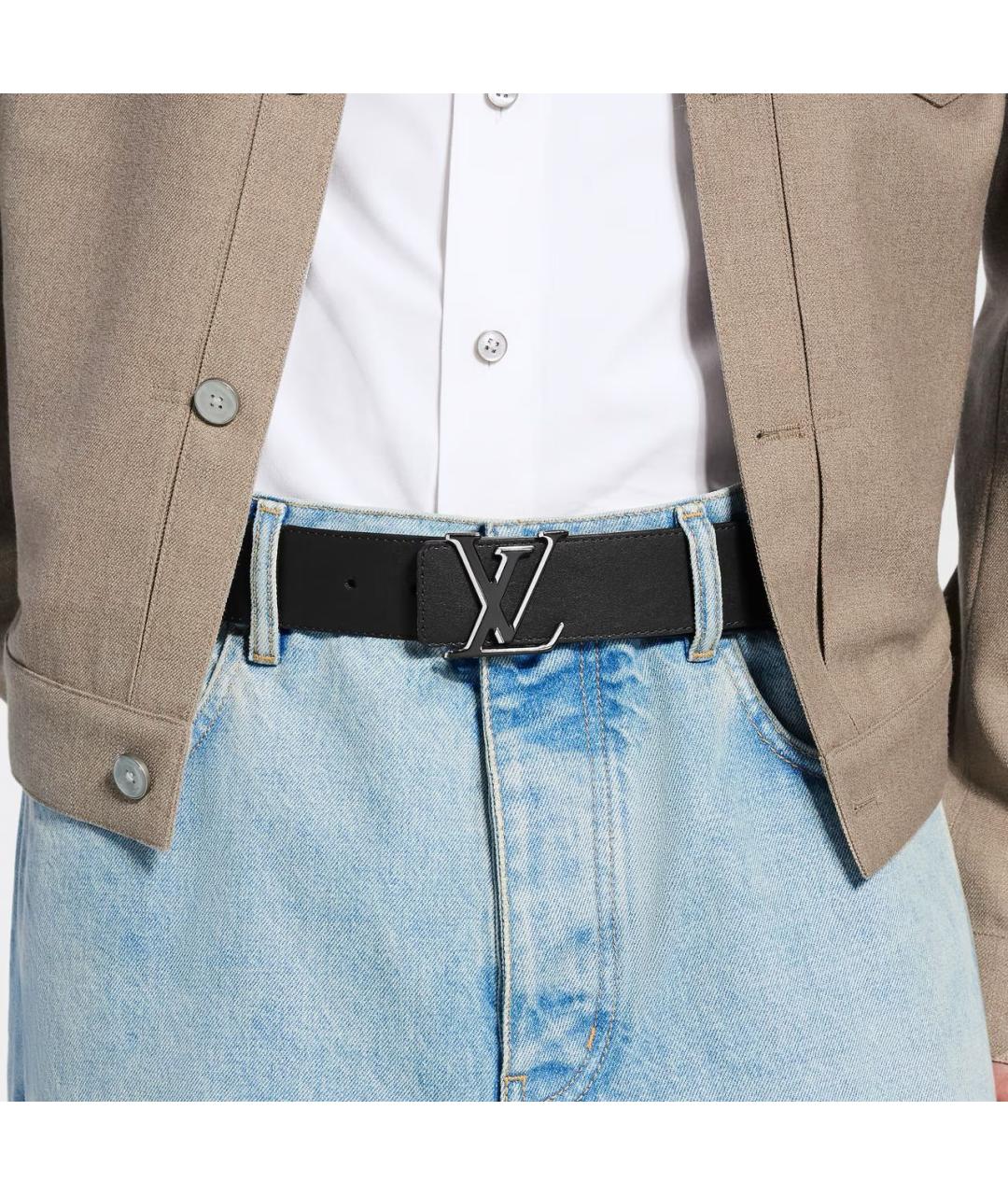 LOUIS VUITTON Черный ремень, фото 3