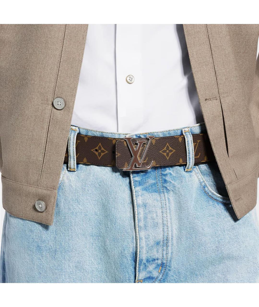 LOUIS VUITTON Коричневый ремень, фото 4