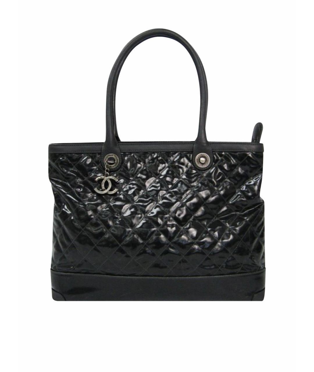 CHANEL Черная кожаная сумка тоут, фото 1