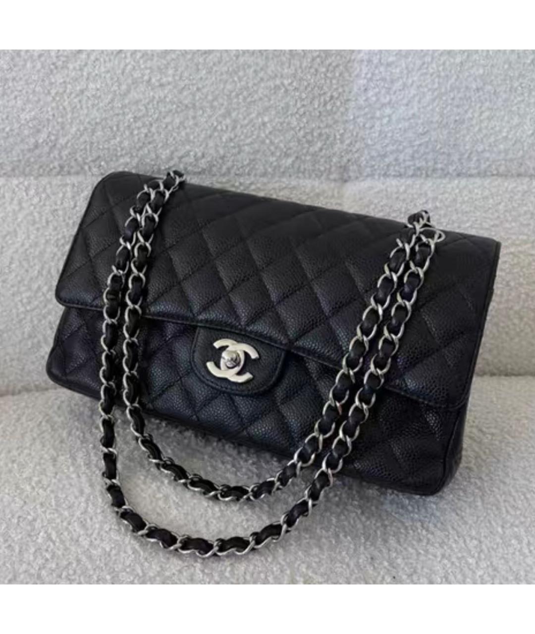 CHANEL Черная кожаная сумка через плечо, фото 8