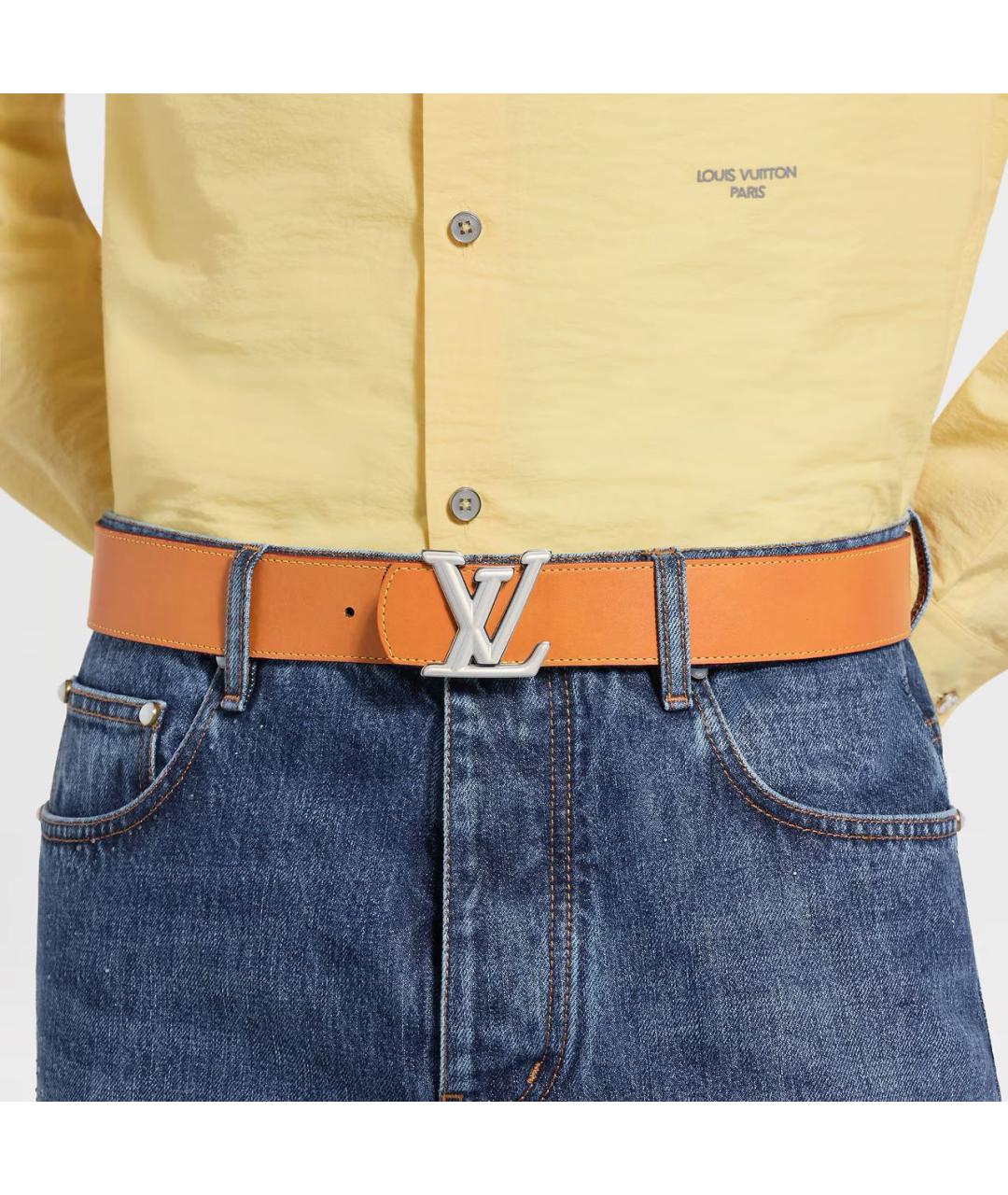 LOUIS VUITTON Синий ремень, фото 5