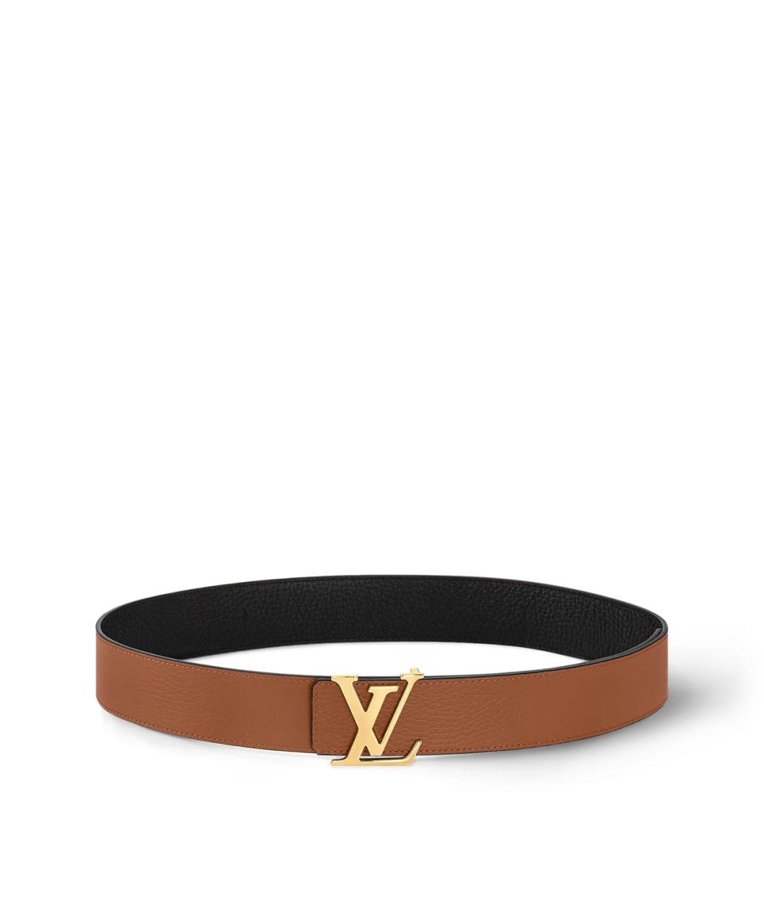 LOUIS VUITTON Черный кожаный ремень, фото 4