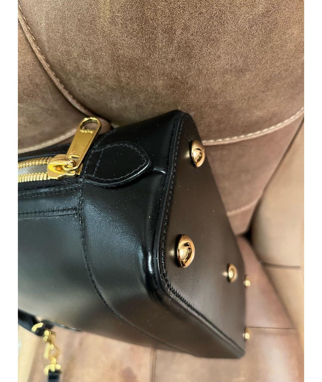 GUCCI Черная кожаная сумка через плечо, фото 6