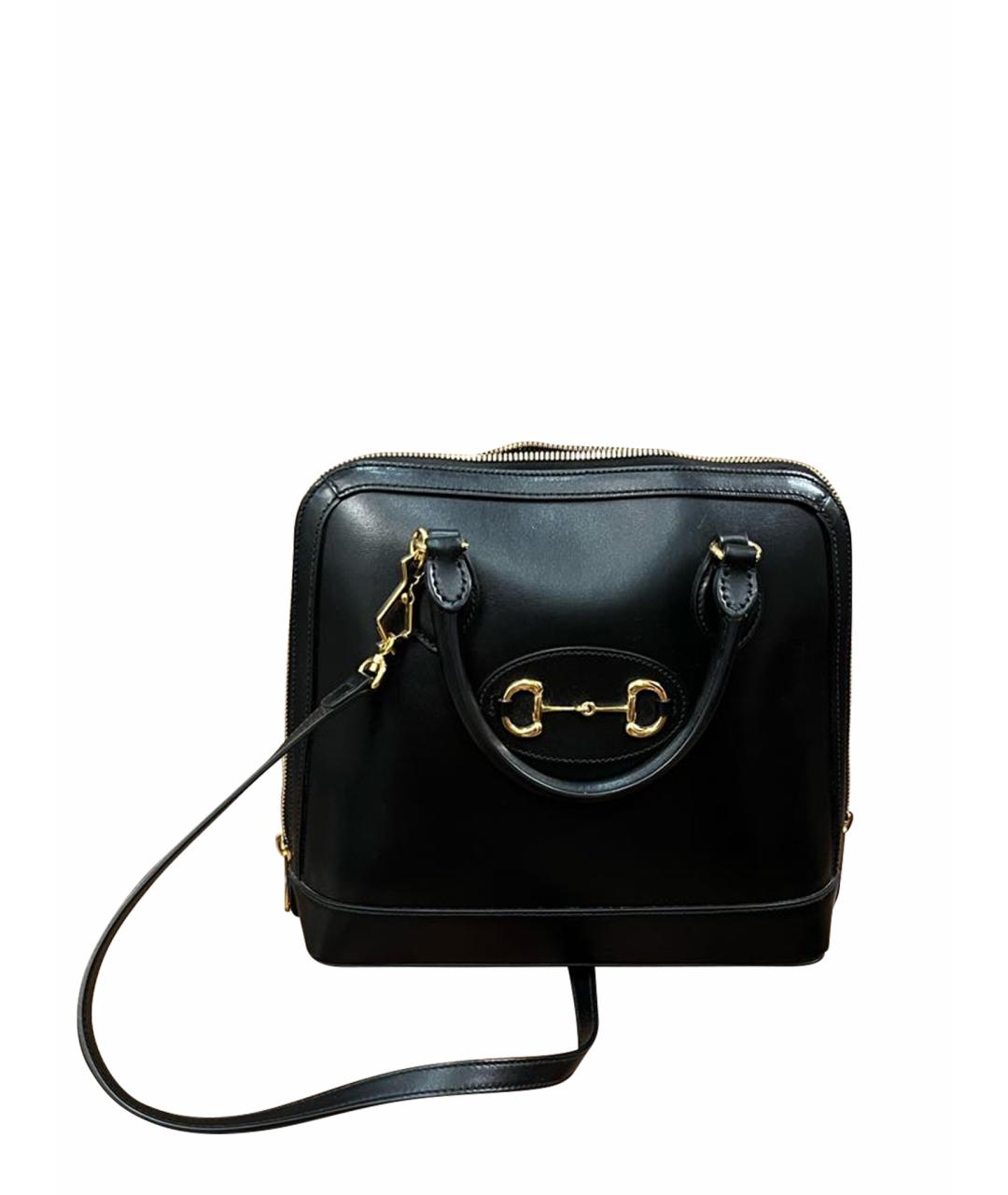 GUCCI Черная кожаная сумка через плечо, фото 1