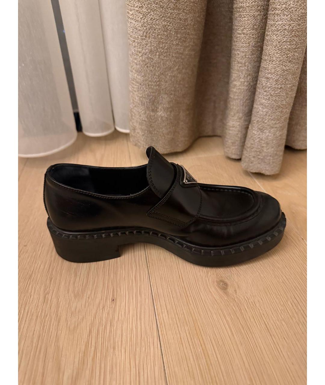 PRADA Черные кожаные лоферы, фото 8