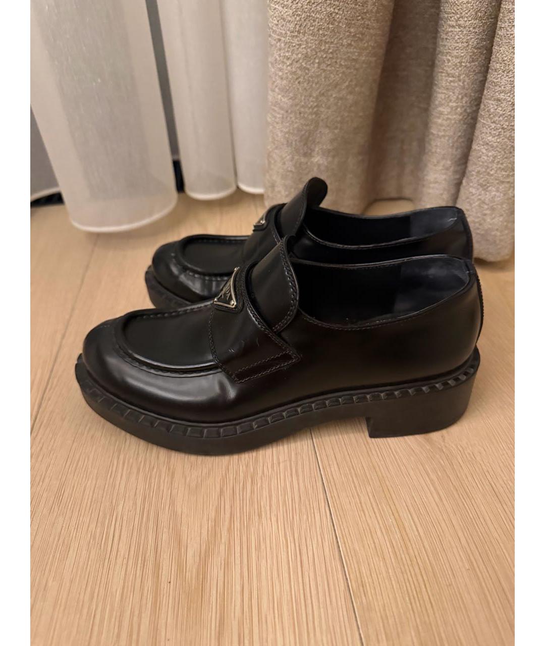 PRADA Черные кожаные лоферы, фото 6