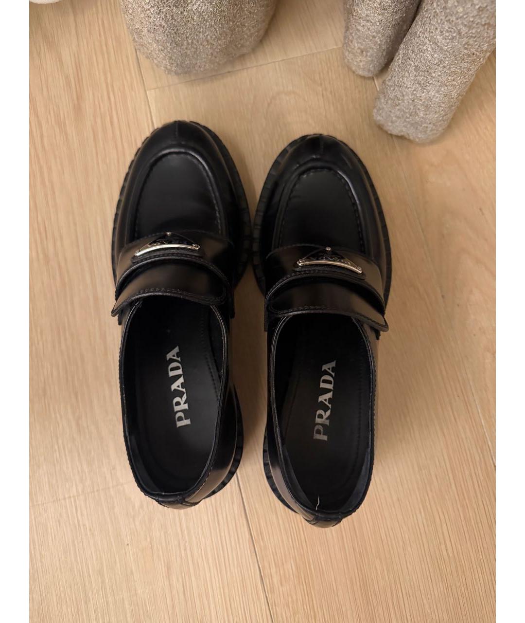 PRADA Черные кожаные лоферы, фото 3
