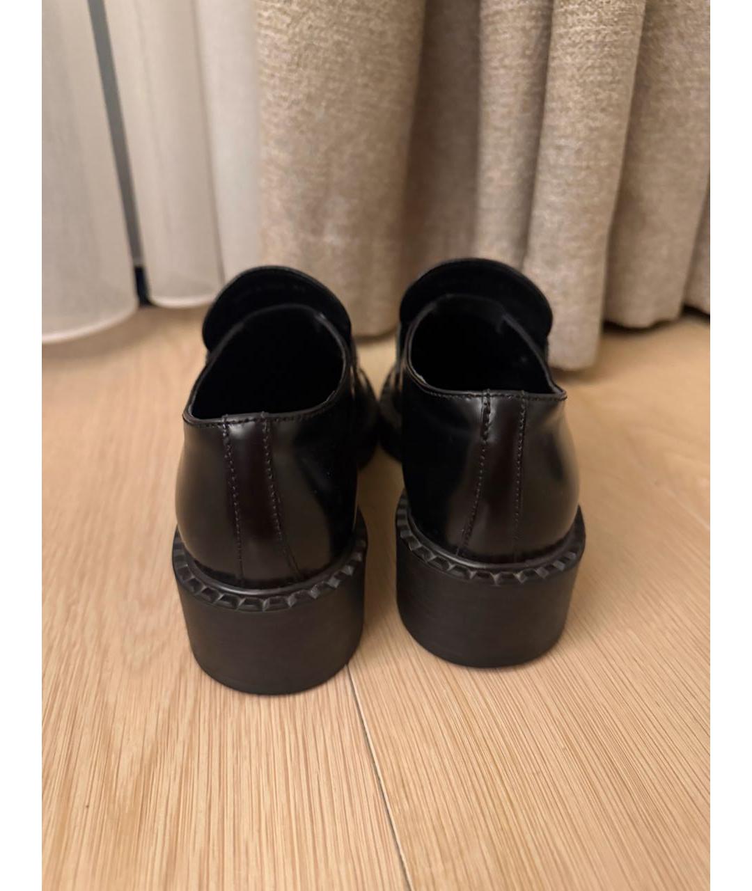 PRADA Черные кожаные лоферы, фото 4