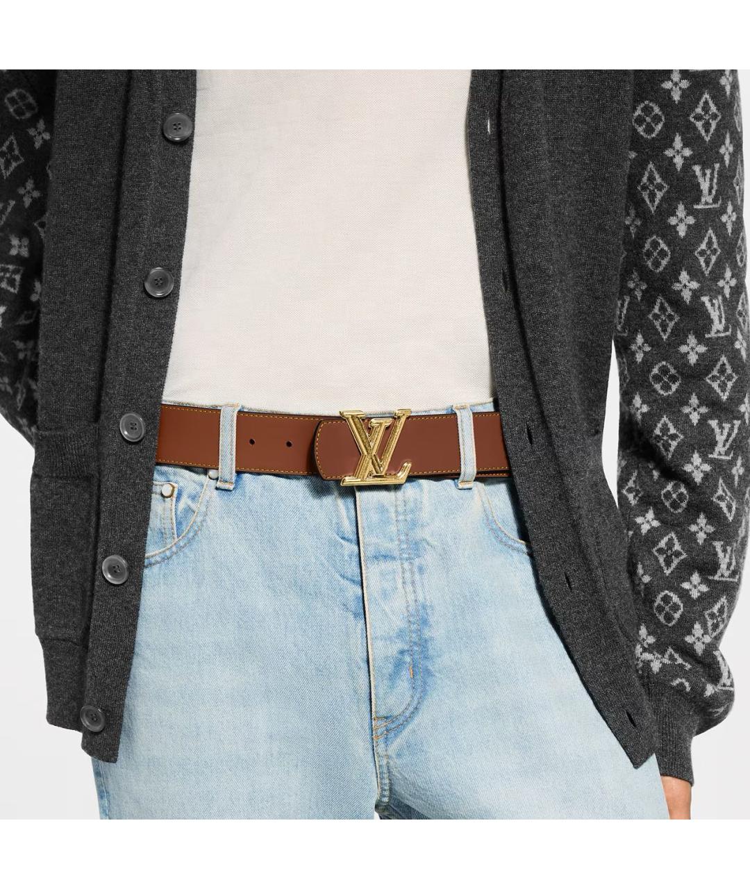 LOUIS VUITTON Коричневый ремень, фото 4