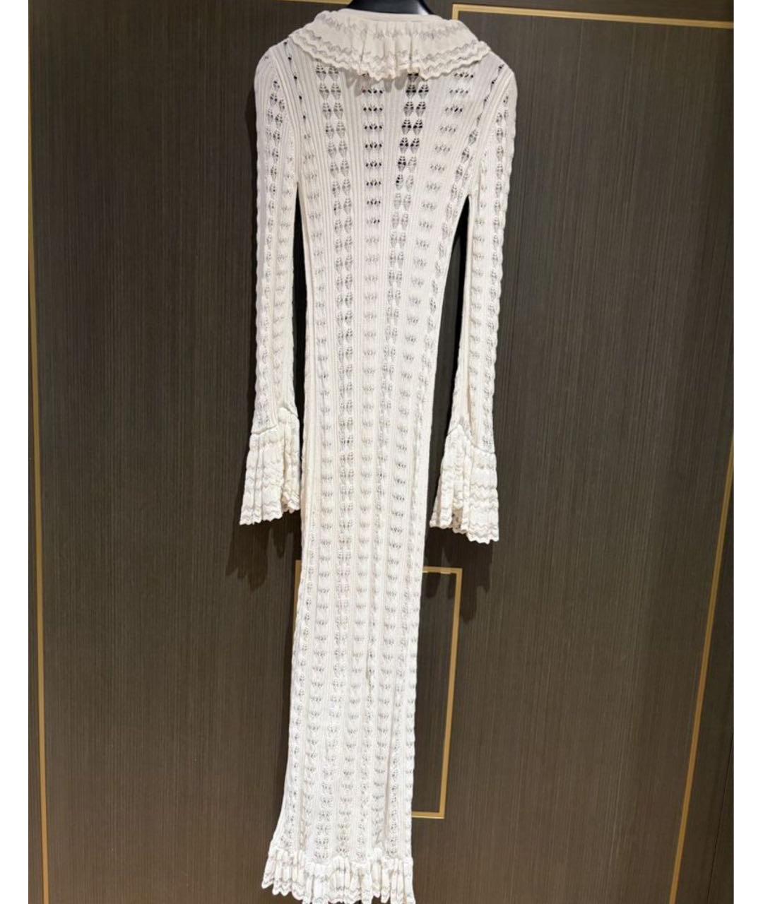 BLUMARINE Белое вискозное платье, фото 2