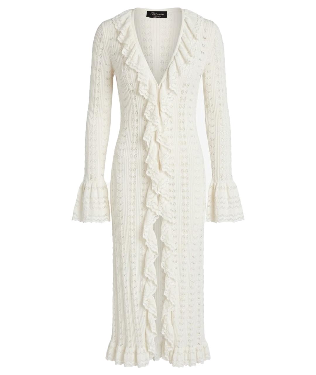 BLUMARINE Белое вискозное платье, фото 1