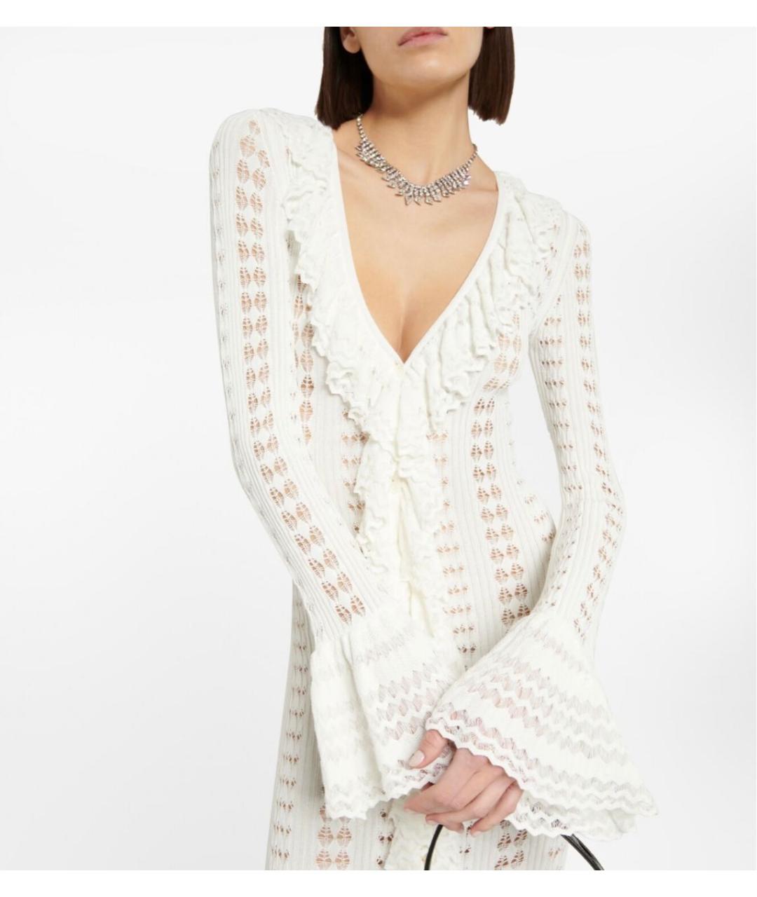 BLUMARINE Белое вискозное платье, фото 6