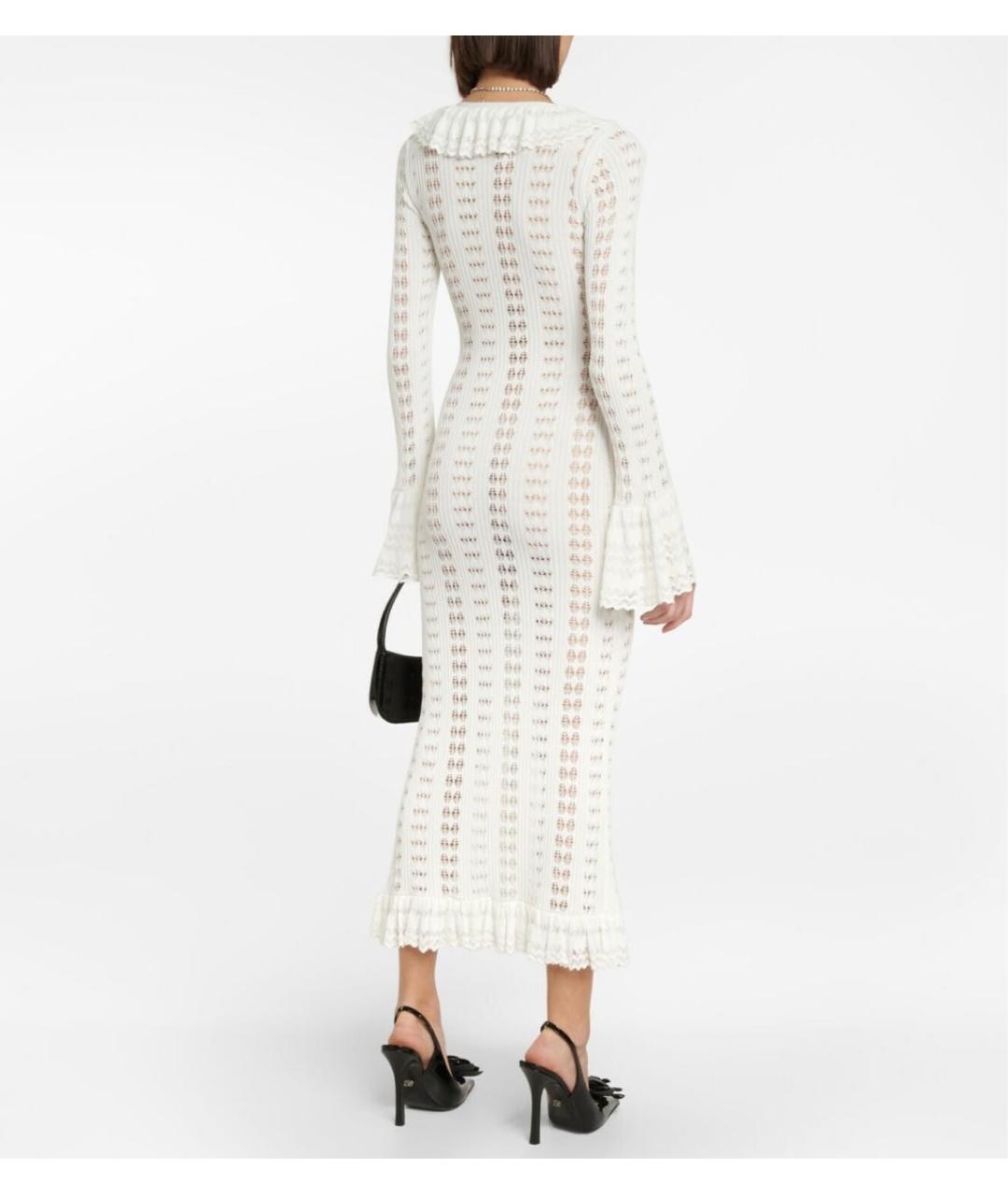 BLUMARINE Белое вискозное платье, фото 7