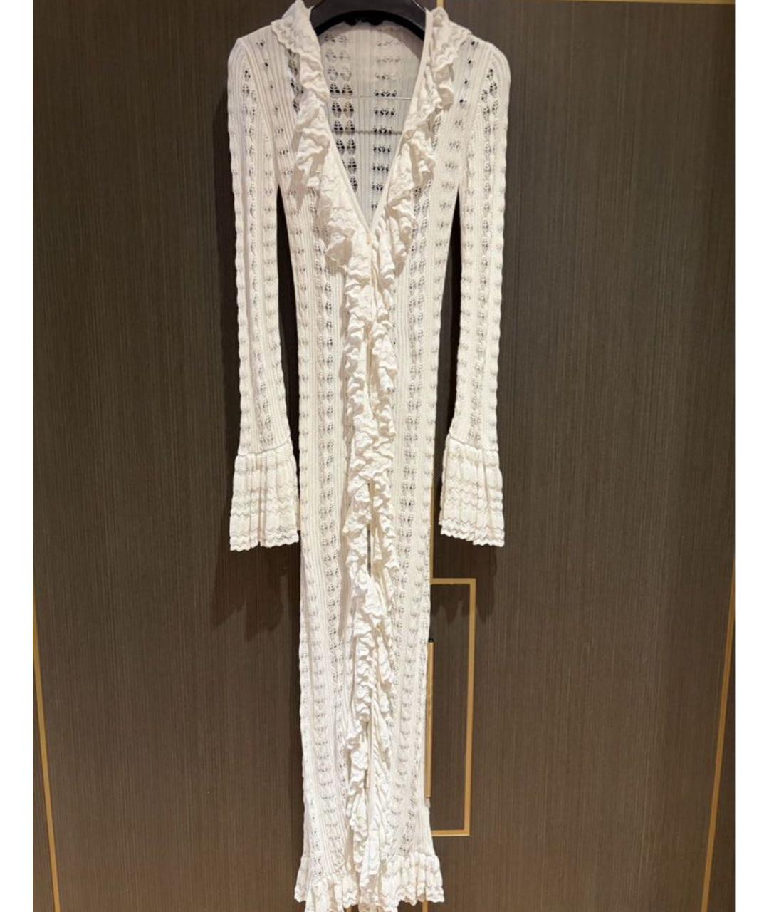 BLUMARINE Белое вискозное платье, фото 9