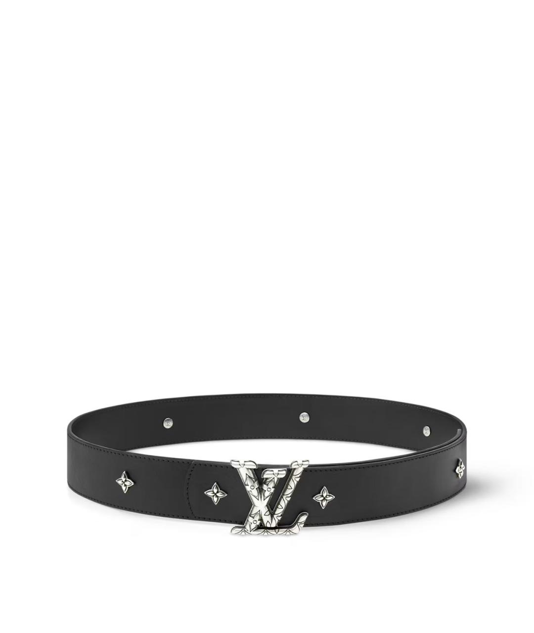 LOUIS VUITTON Черный кожаный ремень, фото 1