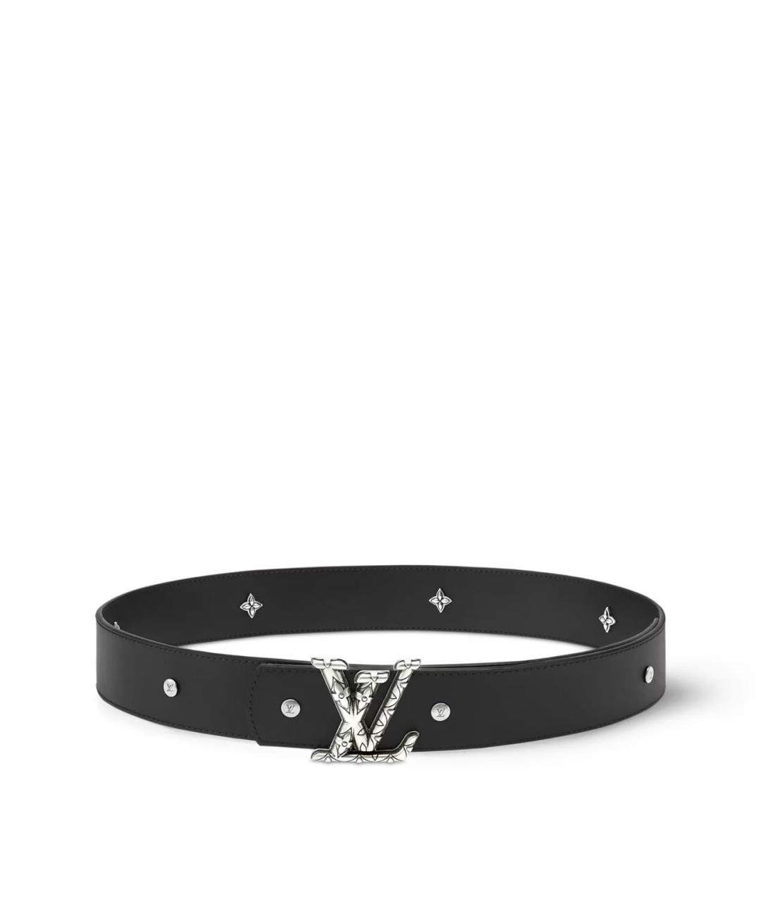 LOUIS VUITTON Черный кожаный ремень, фото 3