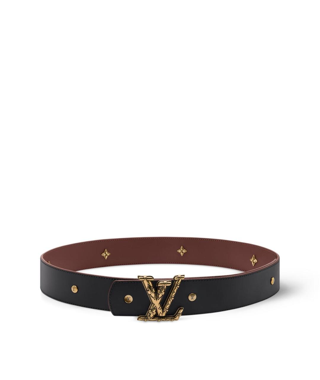 LOUIS VUITTON Коричневый кожаный ремень, фото 3