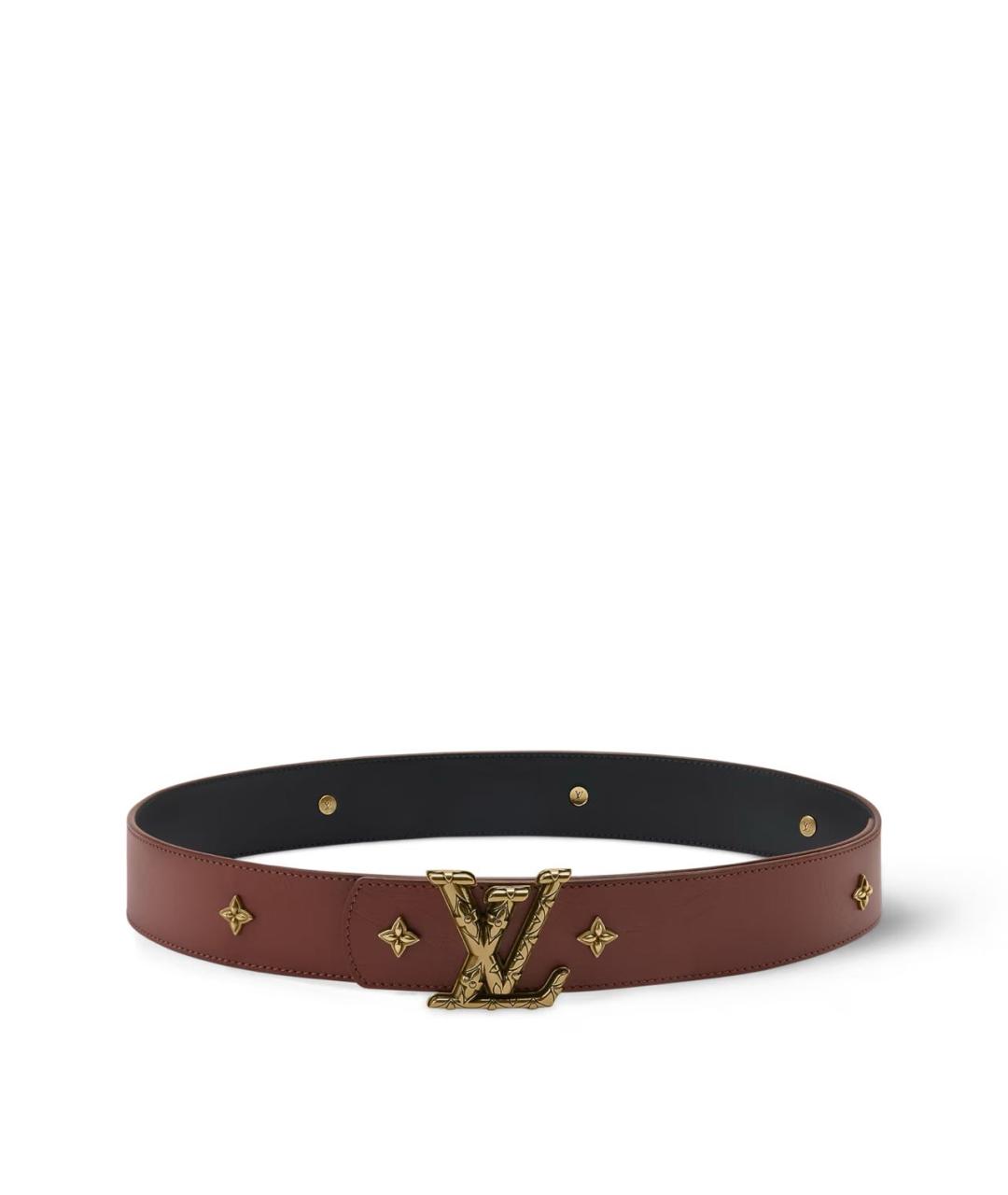 LOUIS VUITTON Коричневый кожаный ремень, фото 1