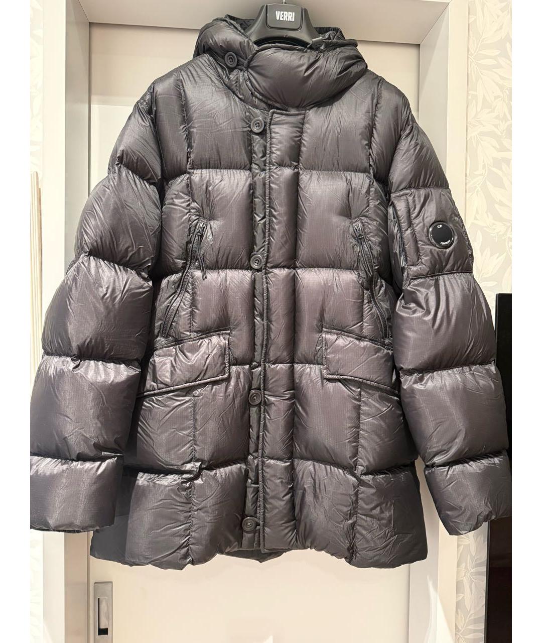 CP COMPANY Черный полиамидовый пуховик, фото 9