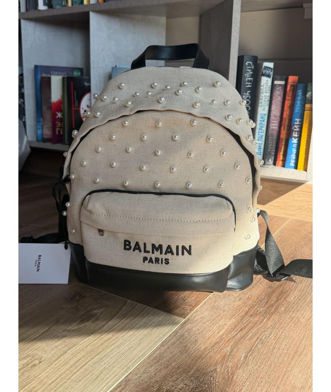 BALMAIN Бежевый рюкзак, фото 6