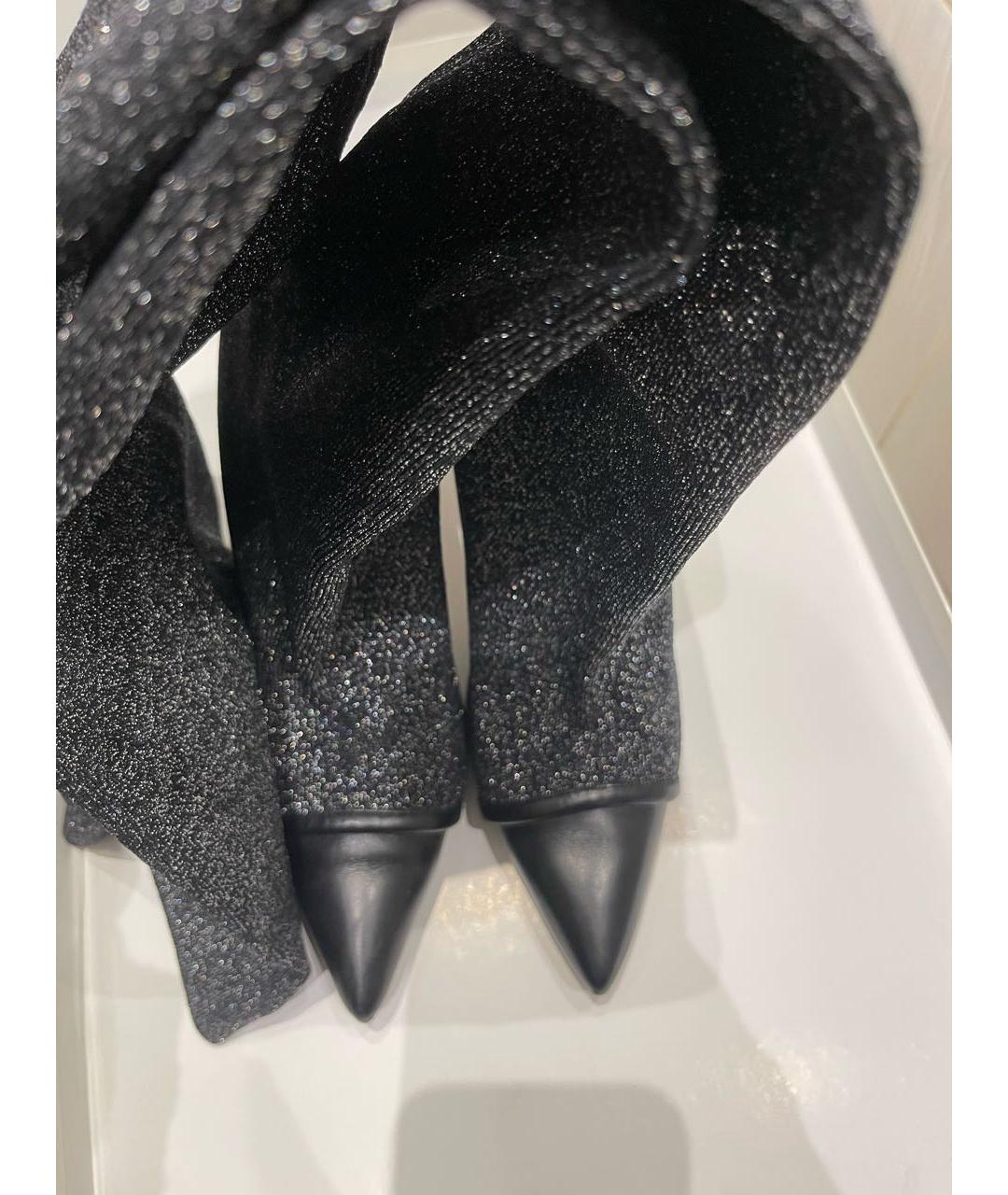 GIVENCHY Серебряные текстильные ботфорты, фото 3