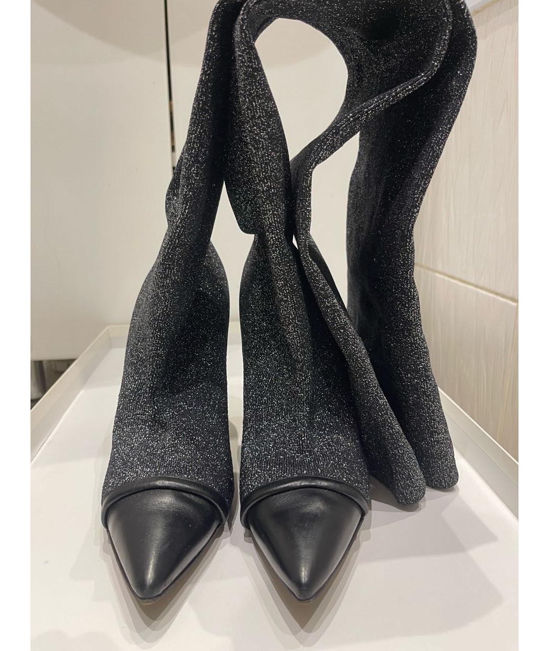GIVENCHY Серебряные текстильные ботфорты, фото 2