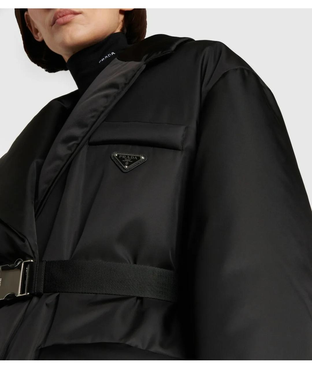 PRADA Черная нейлоновая куртка, фото 5
