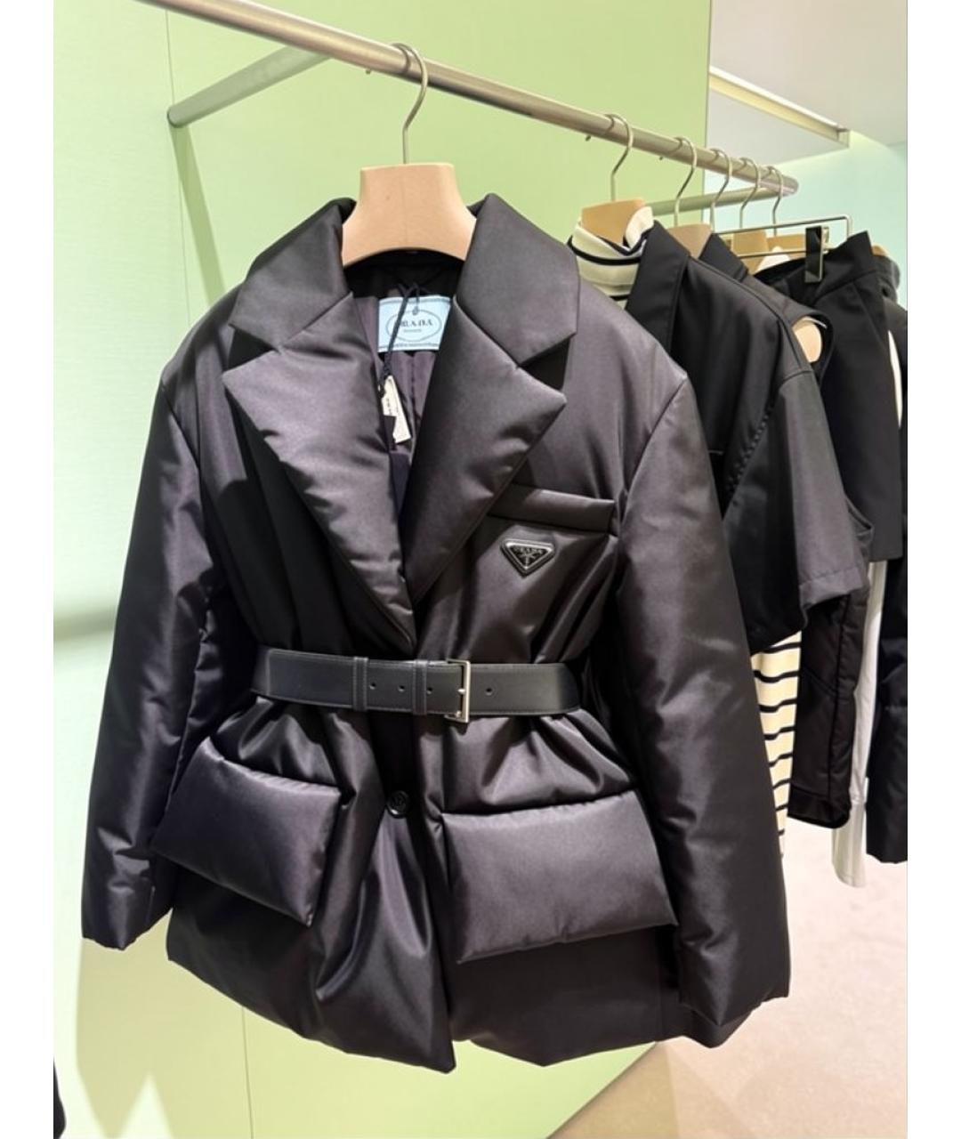PRADA Черная нейлоновая куртка, фото 8