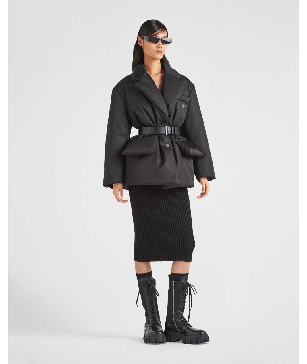 PRADA Черная нейлоновая куртка, фото 2