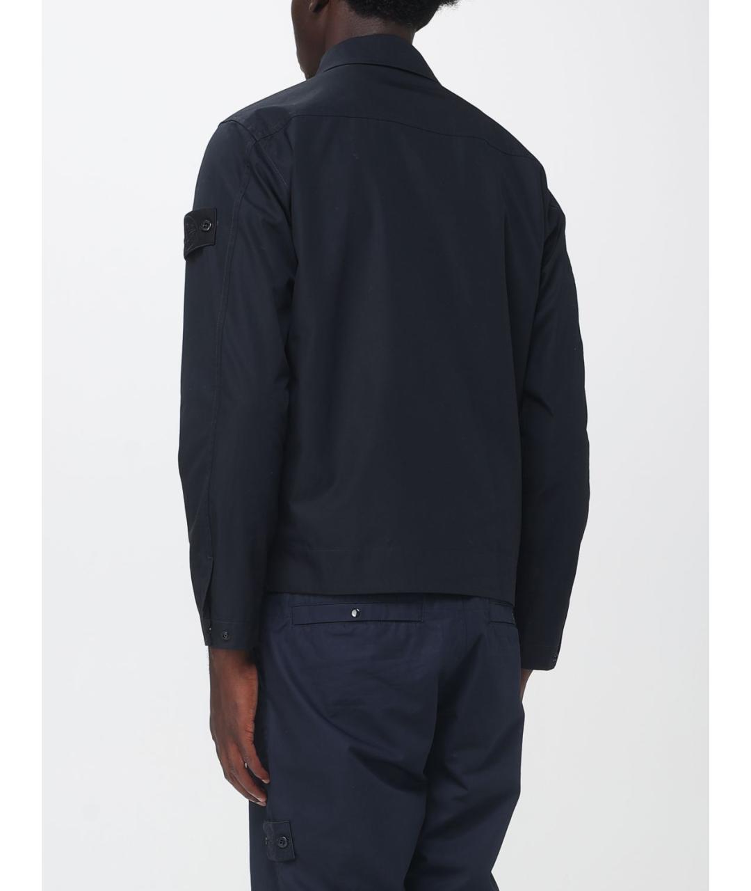 STONE ISLAND Черная хлопковая куртка, фото 4