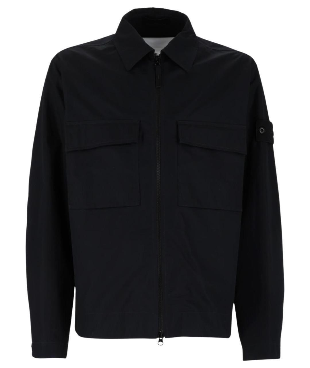 STONE ISLAND Черная хлопковая куртка, фото 1