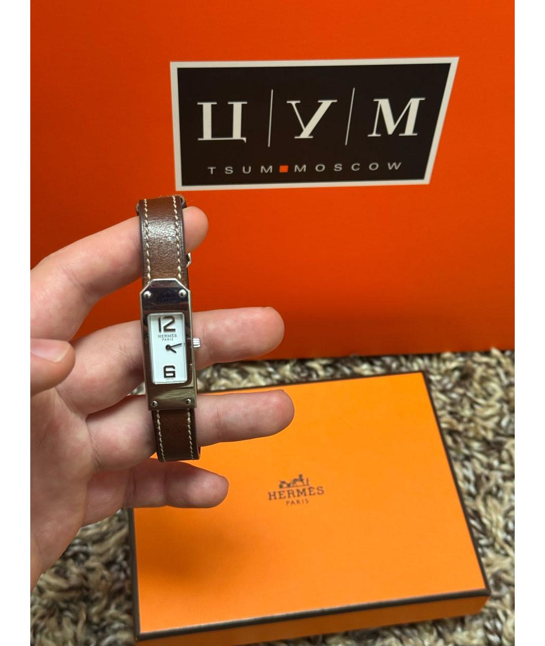 HERMES Коричневые часы, фото 2