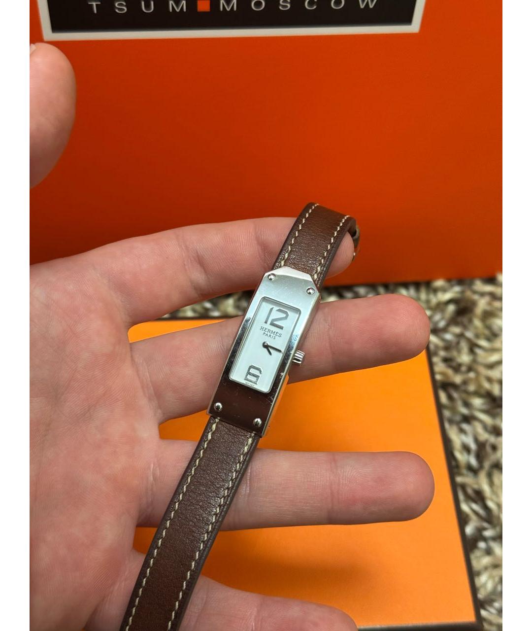 HERMES Коричневые часы, фото 8
